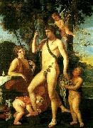 Nicolas Poussin bacchus-apollo oil painting